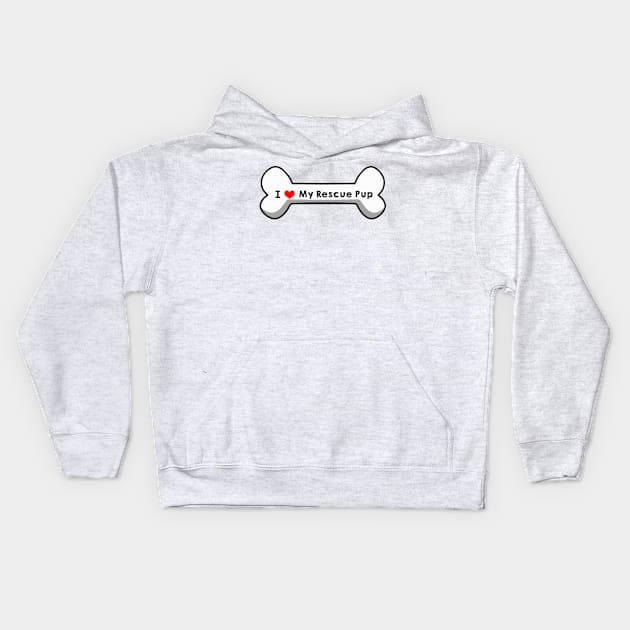 I love My Rescue Pup Kids Hoodie by mindofstate